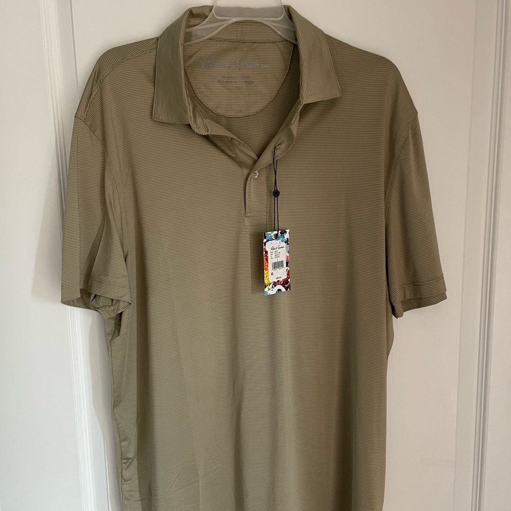NEW Robert Graham Classic Fit Button Up Crockery Short Sleeve Large $98